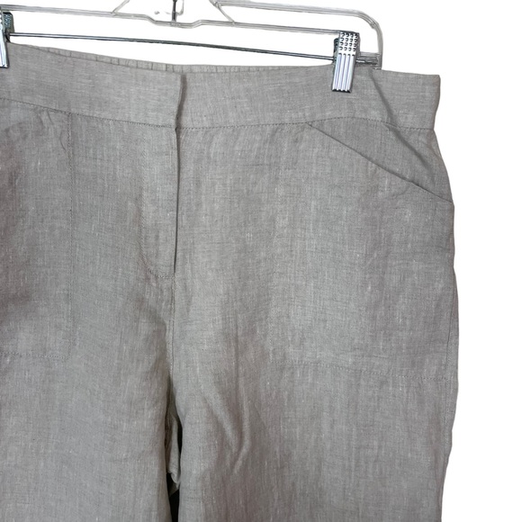 Chico’s 100% Linen Wide Leg Comfort Flowing Loose Relaxed Trouser Pants Size 2 - Picture 7 of 16